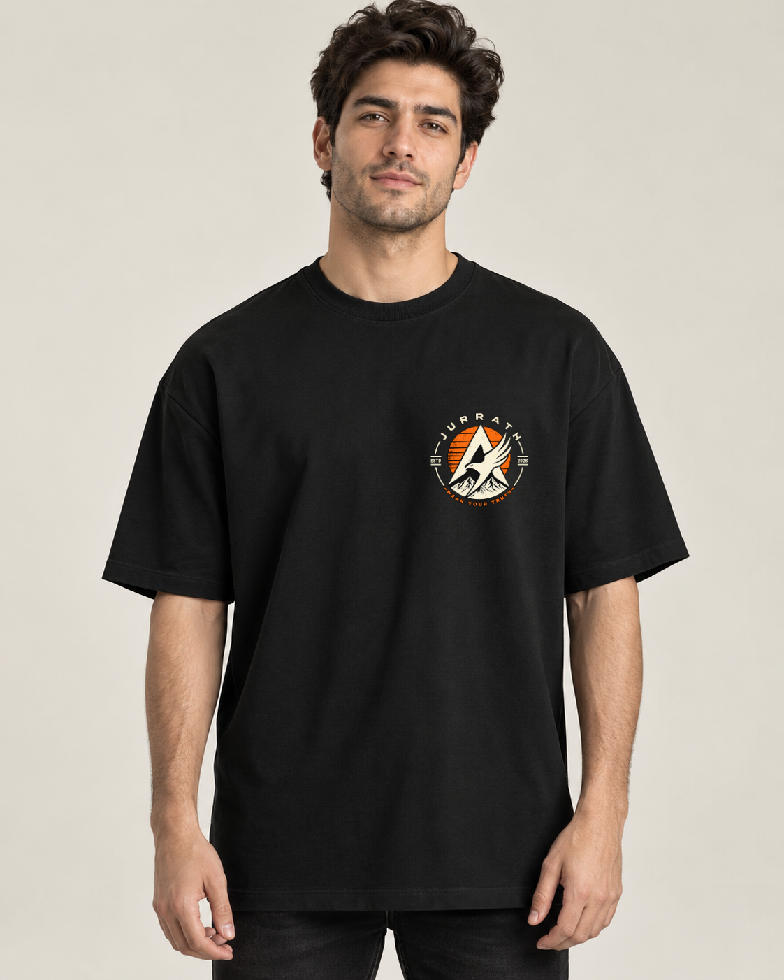 BE YOUR HERO Oversized Graphic T-Shirt