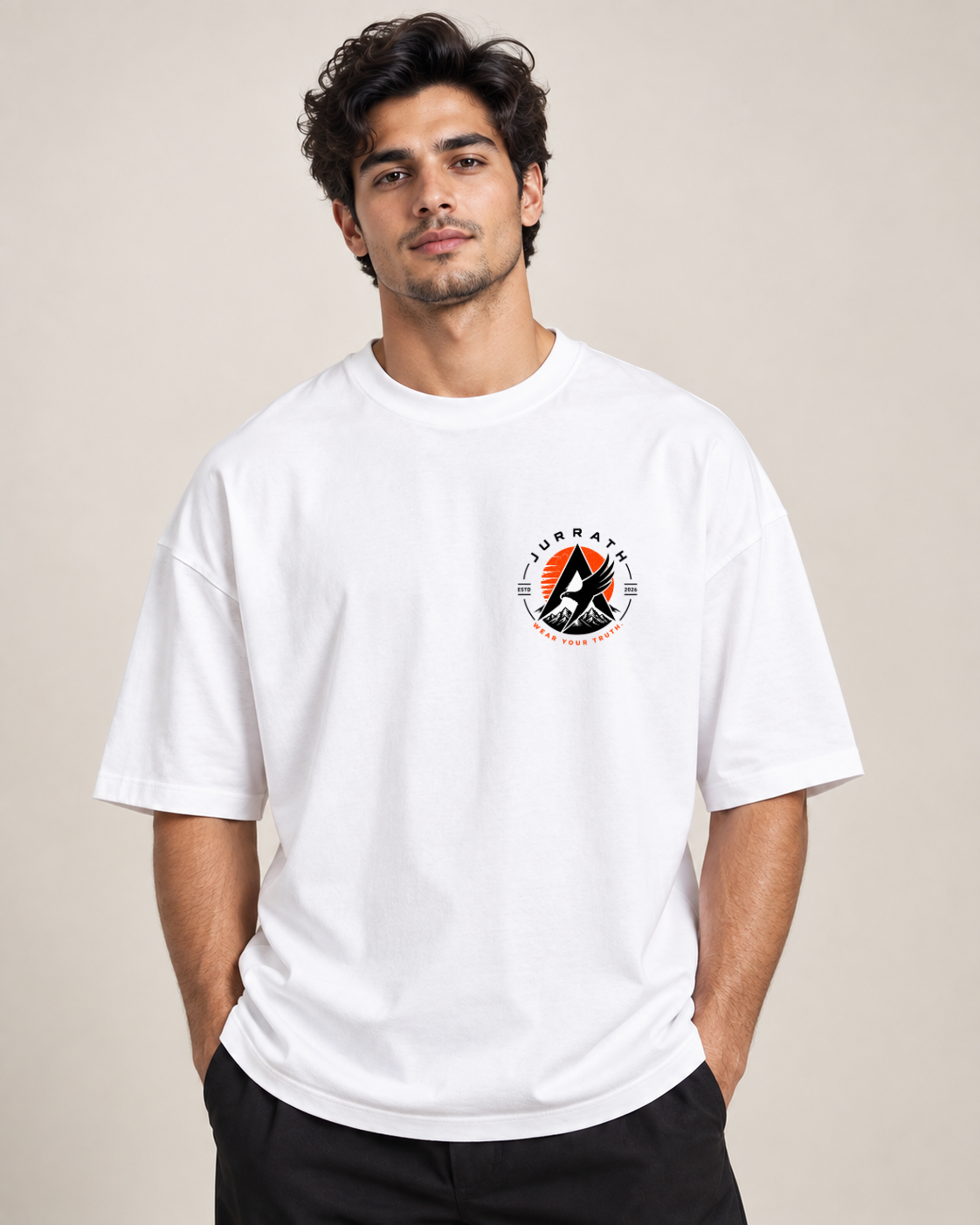 BE YOUR HERO Oversized Graphic T-Shirt