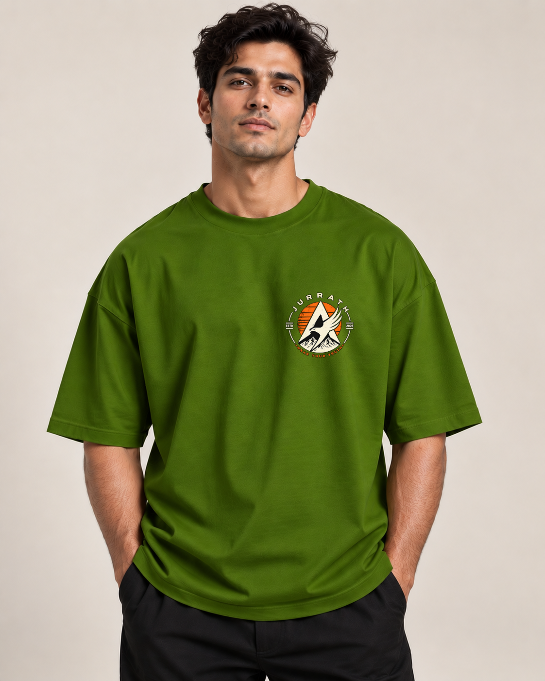 BE YOUR HERO Oversized Graphic T-Shirt