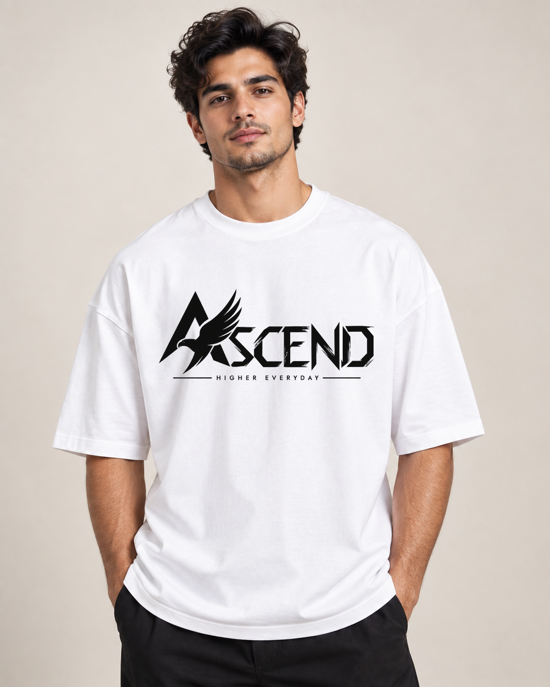 ASCEND Eagle Oversized Graphic T-Shirt