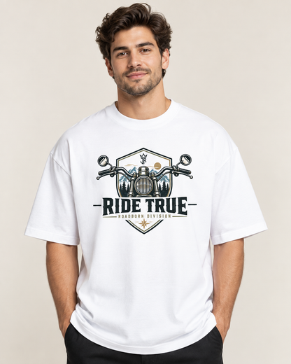 RIDE TRUE – No Maps Oversized Biker T-Shirt