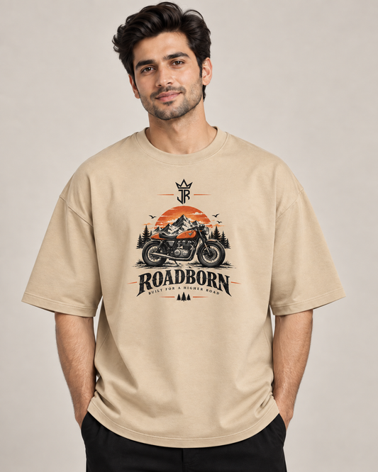 ROADBORN Motorcycle Oversized Graphic T-Shirt