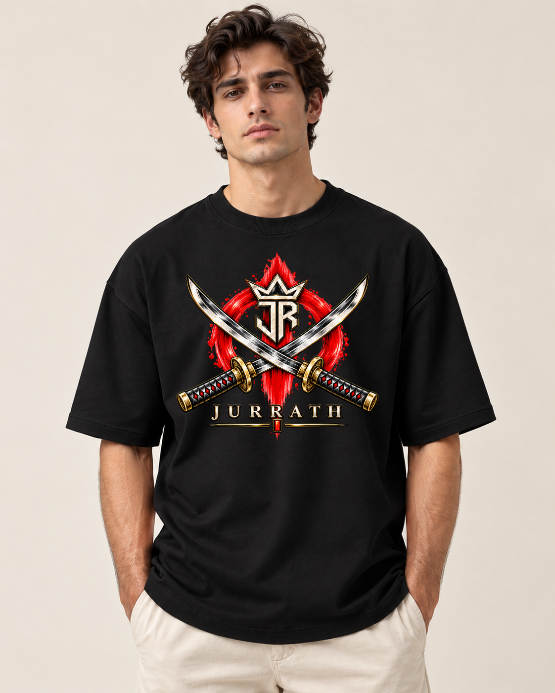 Samurai Oversized Graphic T-Shirt
