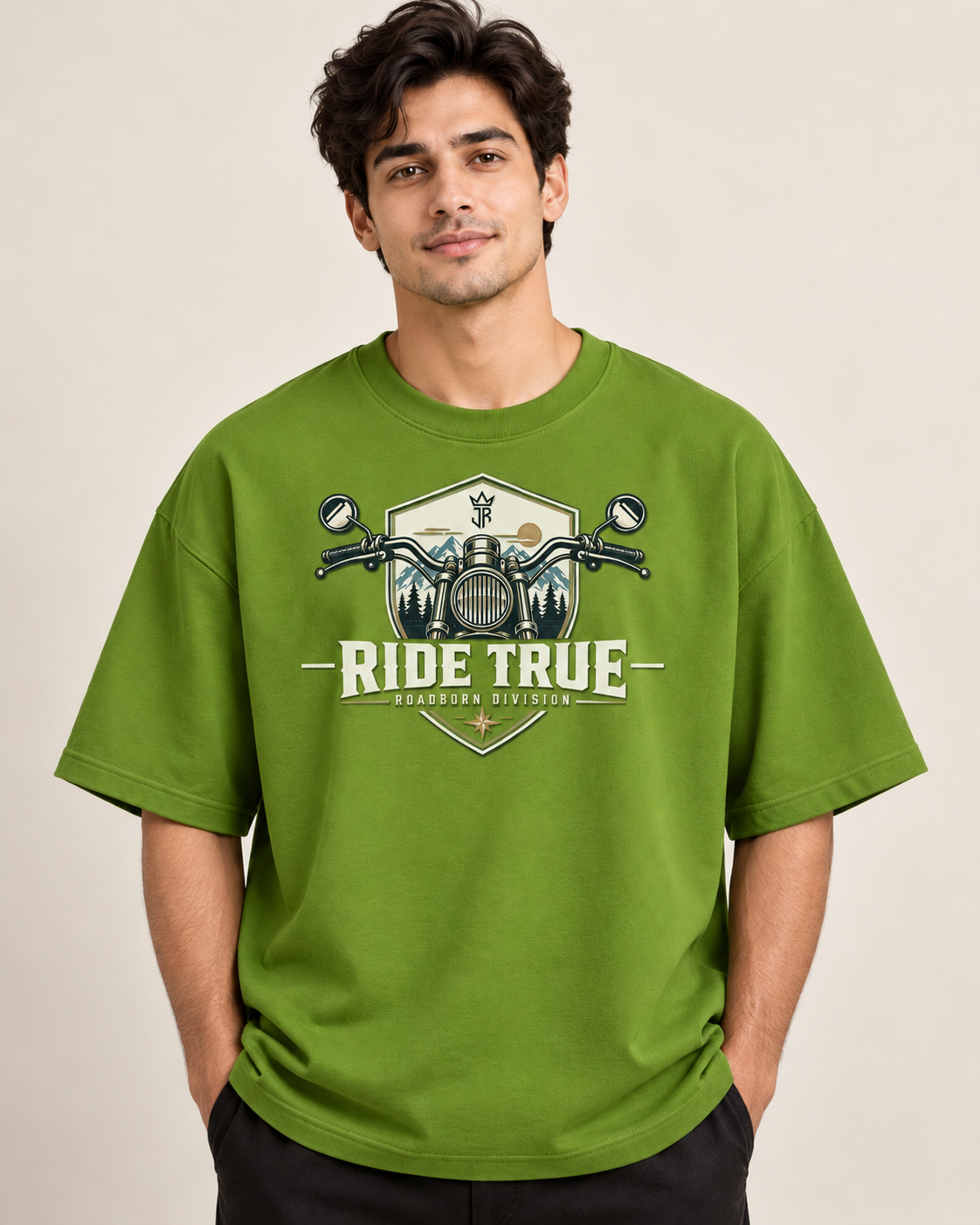 RIDE TRUE – No Maps Oversized Biker T-Shirt