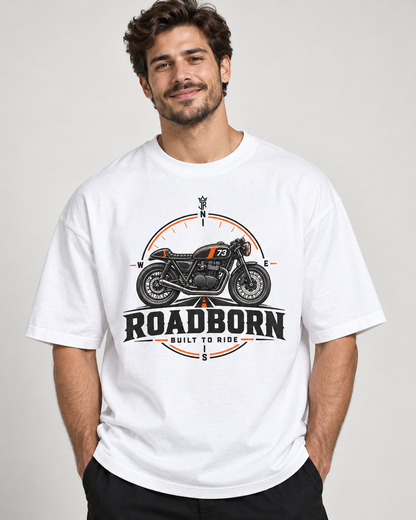 ROADBORN Built to Ride Oversized Biker T-Shirt