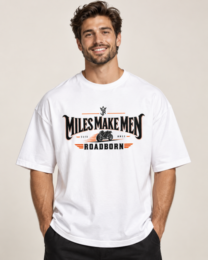 MILES MAKE MEN ROADBORN Oversized Biker T-Shirt