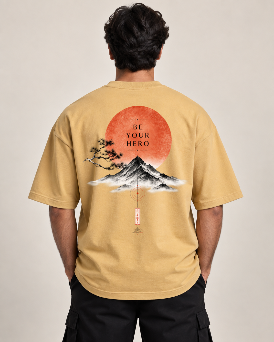 BE YOUR HERO Oversized Graphic T-Shirt
