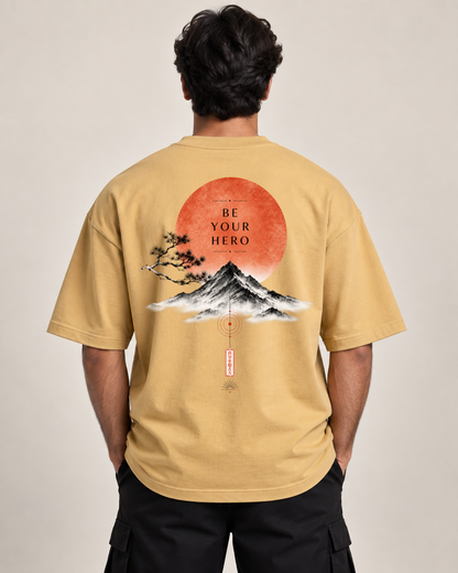 BE YOUR HERO Oversized Graphic T-Shirt