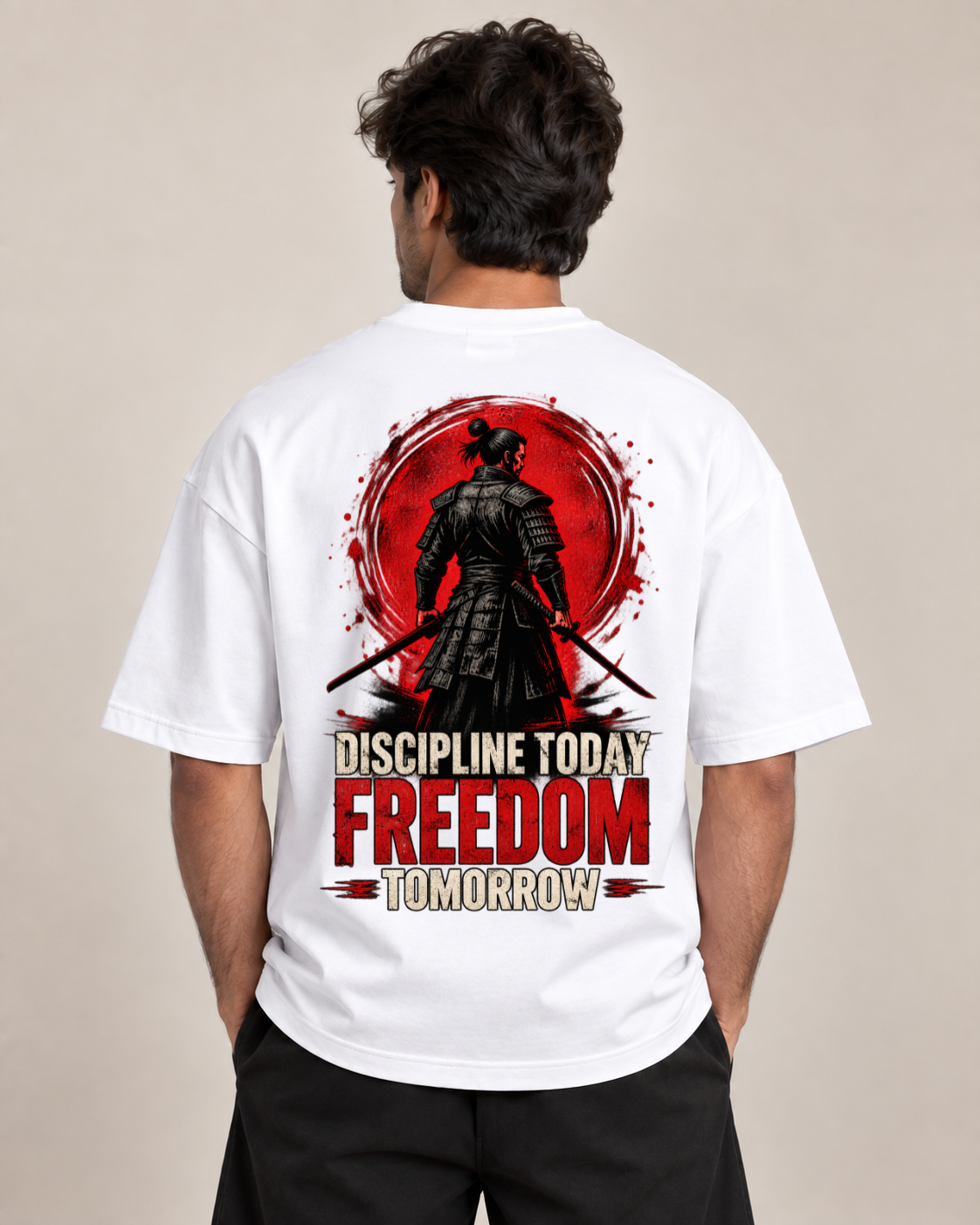 Samurai Oversized Graphic T-Shirt
