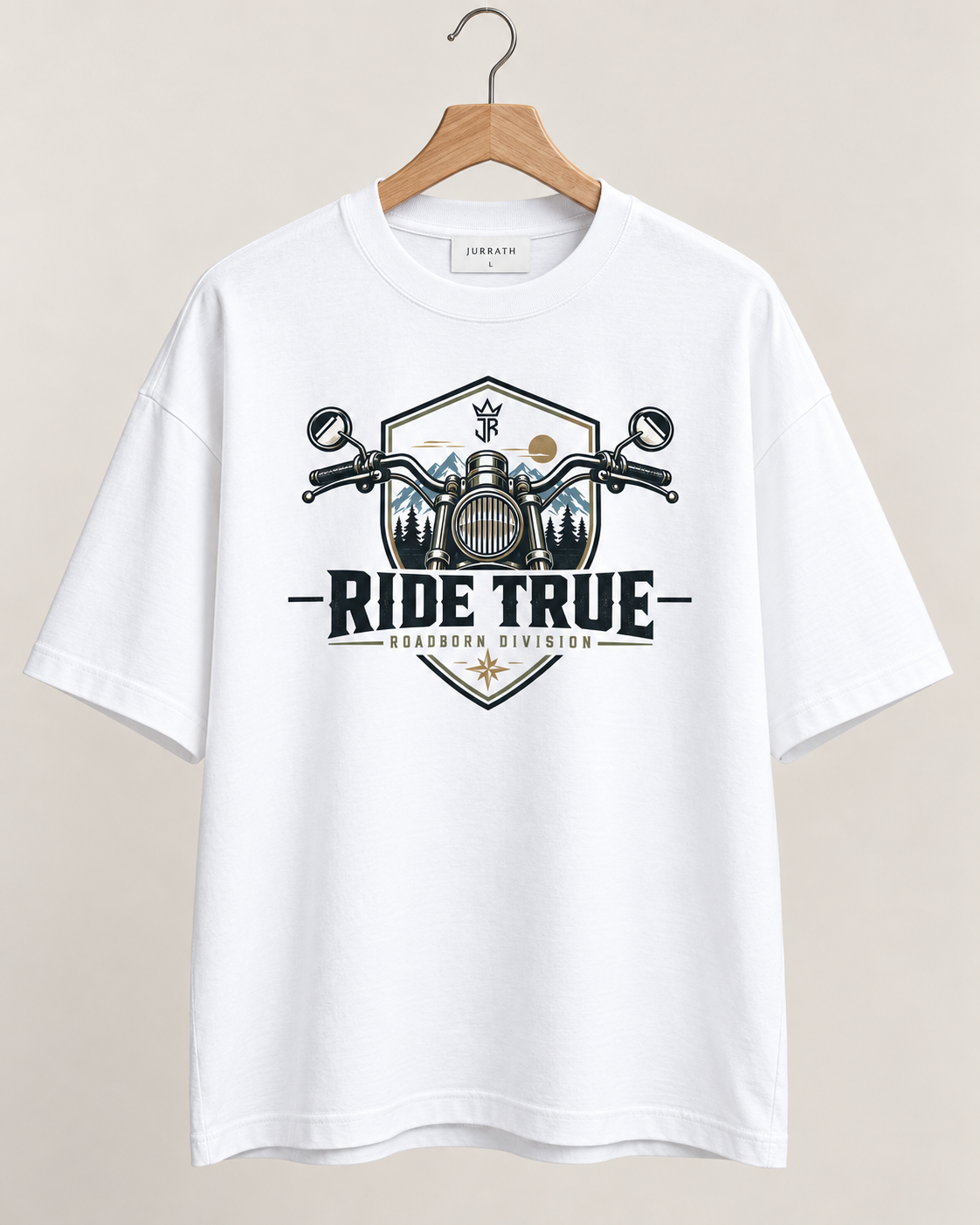 RIDE TRUE – No Maps Oversized Biker T-Shirt