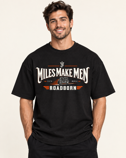 MILES MAKE MEN ROADBORN Oversized Biker T-Shirt
