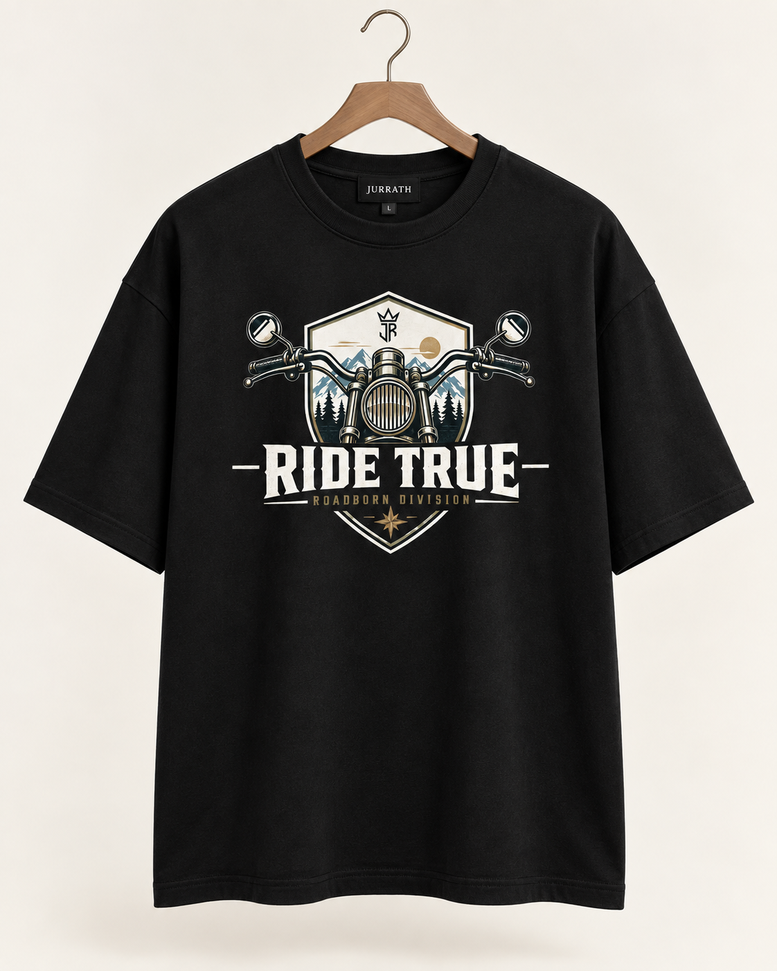 RIDE TRUE – No Maps Oversized Biker T-Shirt