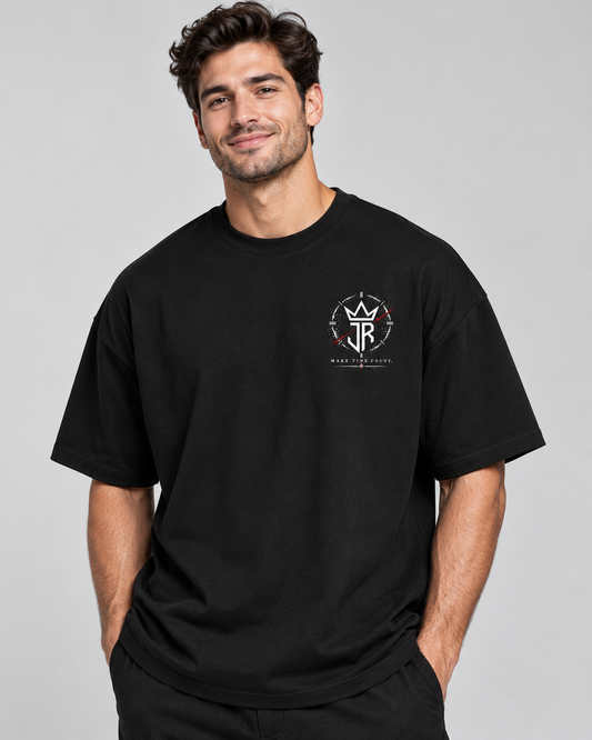 STOP WAITING. START LIVING. Oversized Graphic T-Shirt