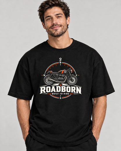 ROADBORN Built to Ride Oversized Biker T-Shirt