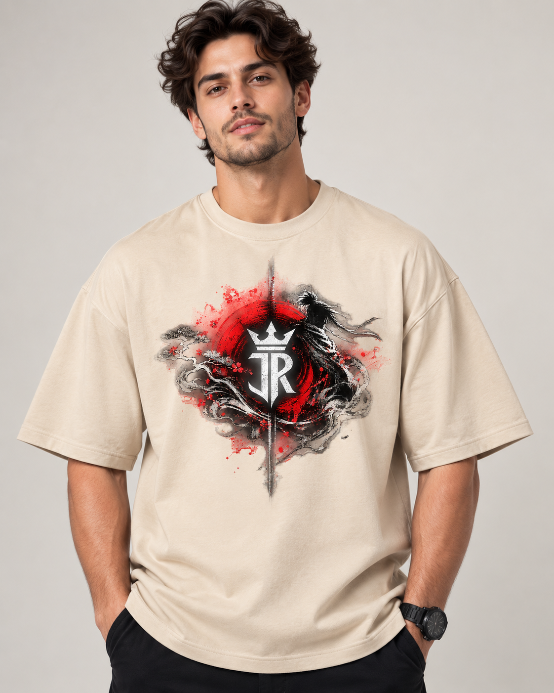 DISCIPLINE OVER MOTIVATION Oversized Graphic T-Shirt