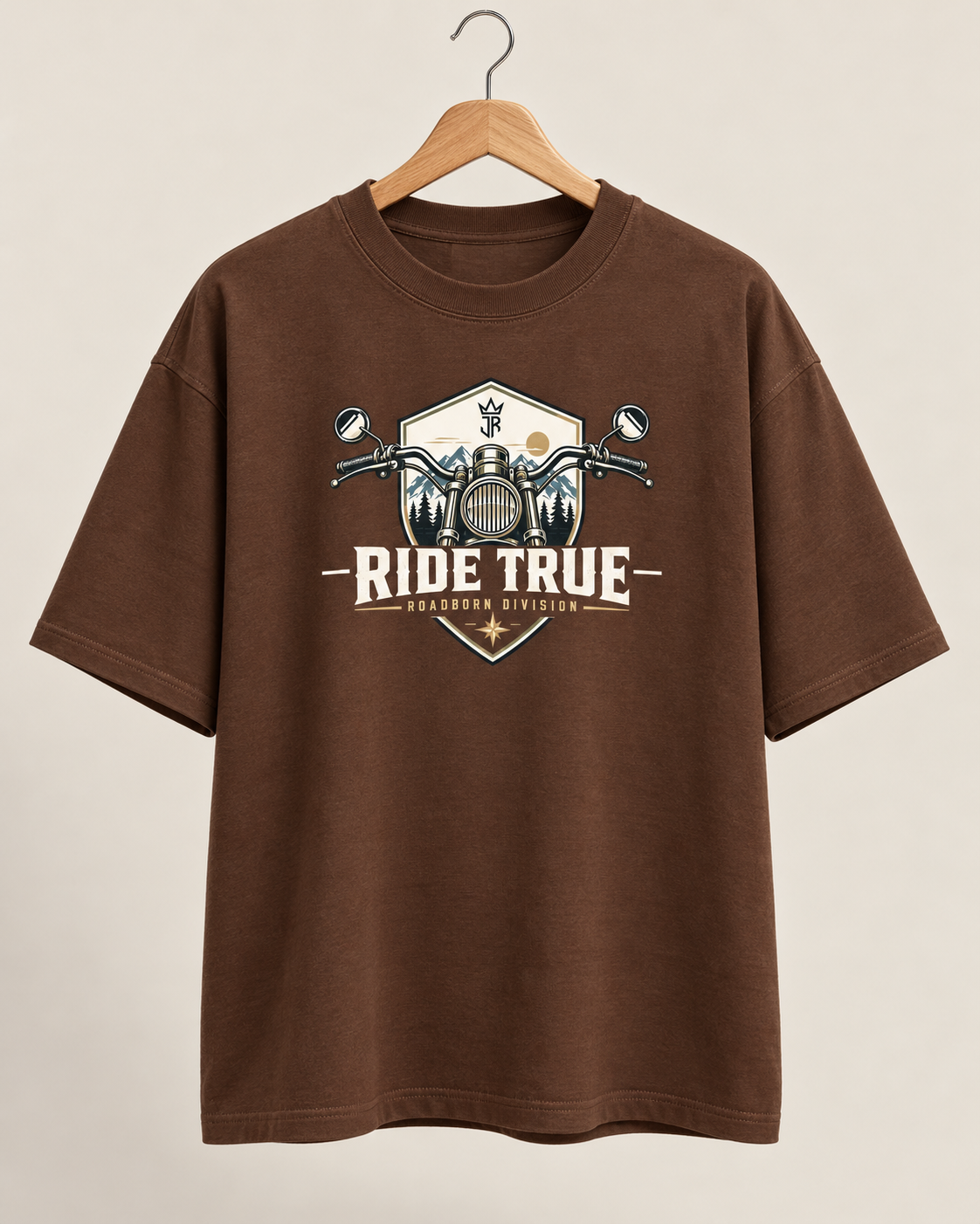 RIDE TRUE – No Maps Oversized Biker T-Shirt