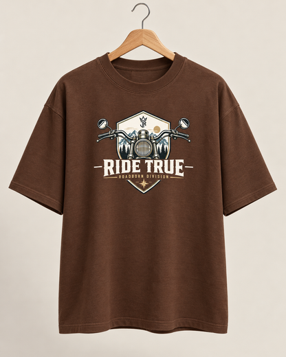 RIDE TRUE – No Maps Oversized Biker T-Shirt