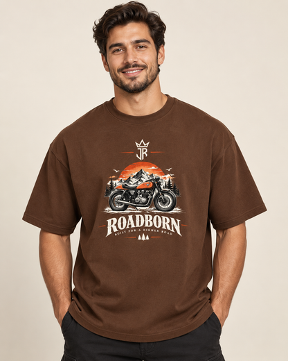 ROADBORN Motorcycle Oversized Graphic T-Shirt