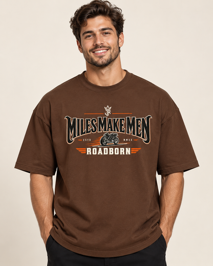 MILES MAKE MEN ROADBORN Oversized Biker T-Shirt