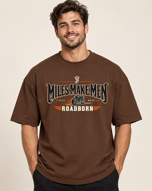 MILES MAKE MEN ROADBORN Oversized Biker T-Shirt