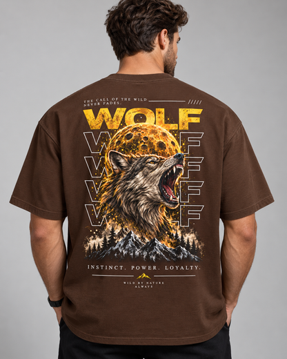 WOLF INSTINCT Oversized Graphic T-Shirt – 220 GSM