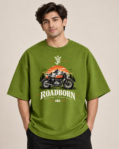 ROADBORN Motorcycle Oversized Graphic T-Shirt