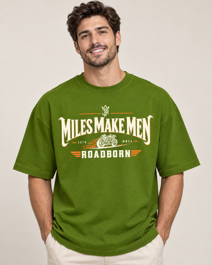 MILES MAKE MEN ROADBORN Oversized Biker T-Shirt
