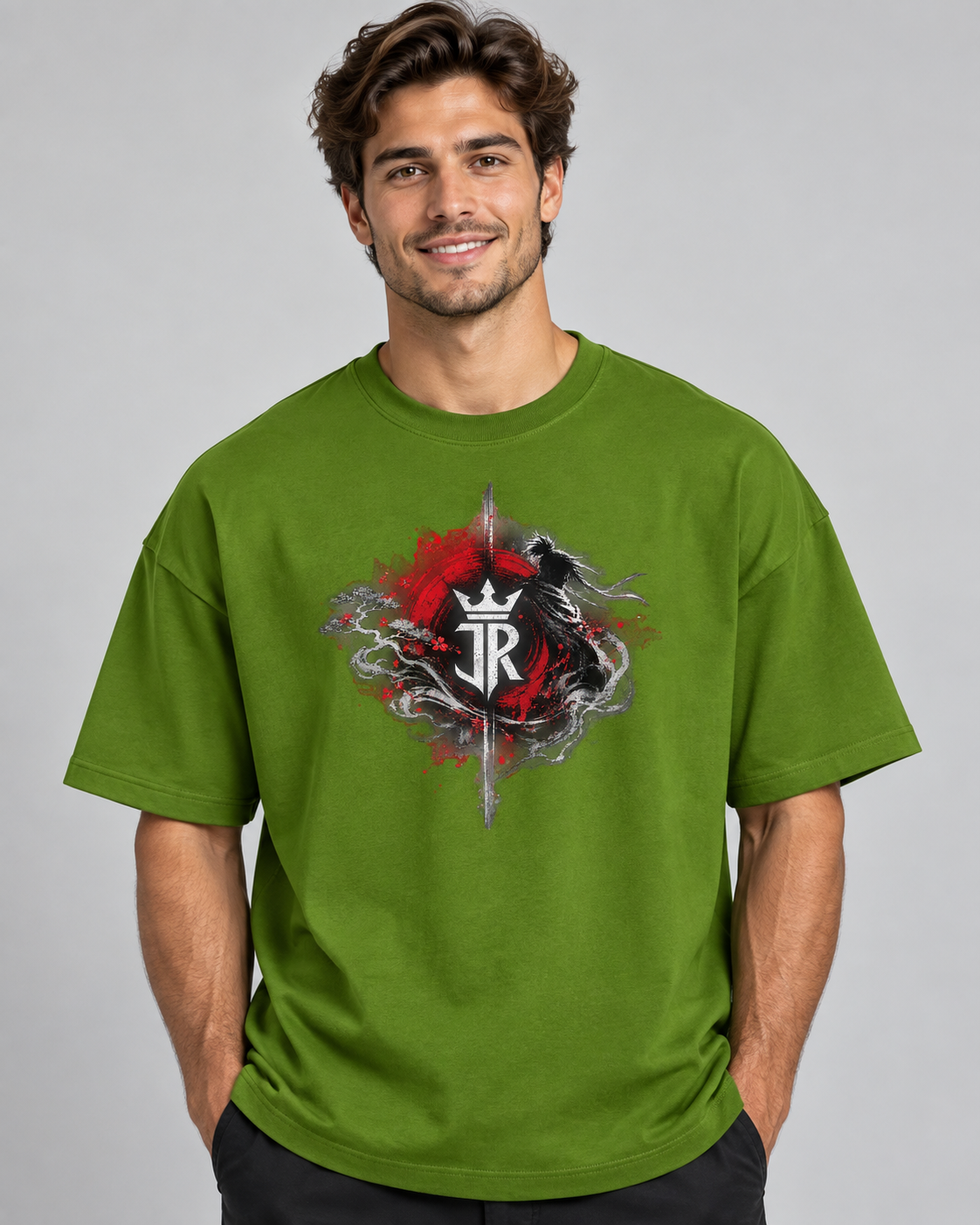 DISCIPLINE OVER MOTIVATION Oversized Graphic T-Shirt
