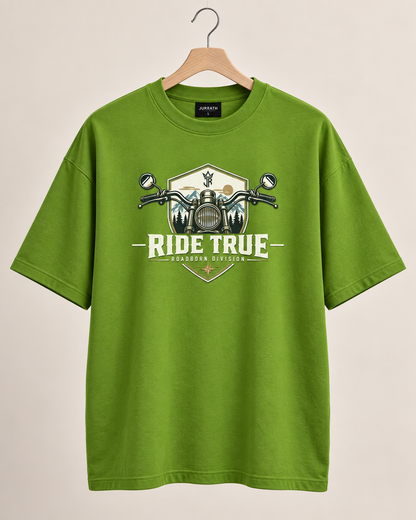 RIDE TRUE – No Maps Oversized Biker T-Shirt
