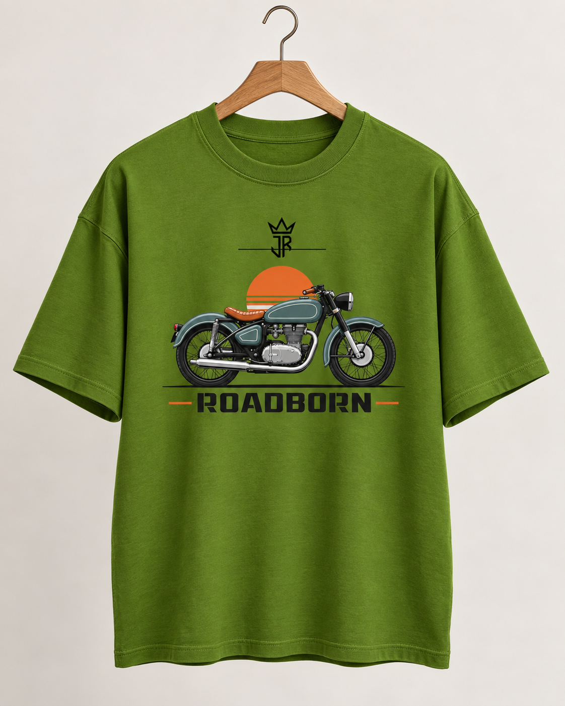 ROADBORN Classic Ride Oversized Biker T-Shirt