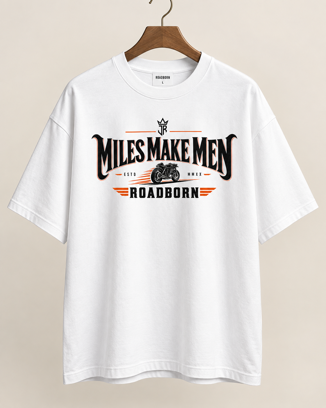 MILES MAKE MEN ROADBORN Oversized Biker T-Shirt