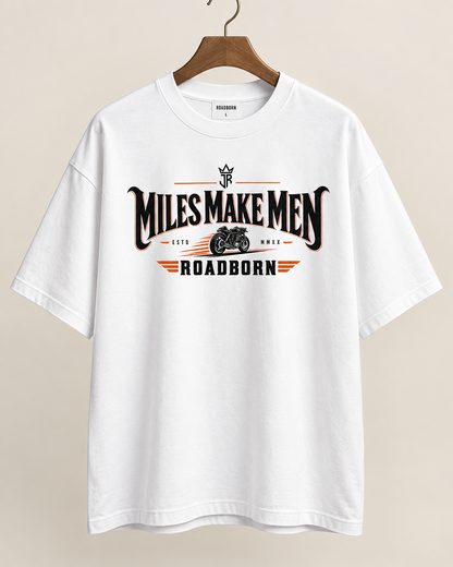 MILES MAKE MEN ROADBORN Oversized Biker T-Shirt