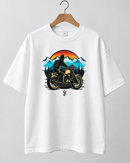 ROADBORN Mountain Rider Oversized Biker T-Shirt