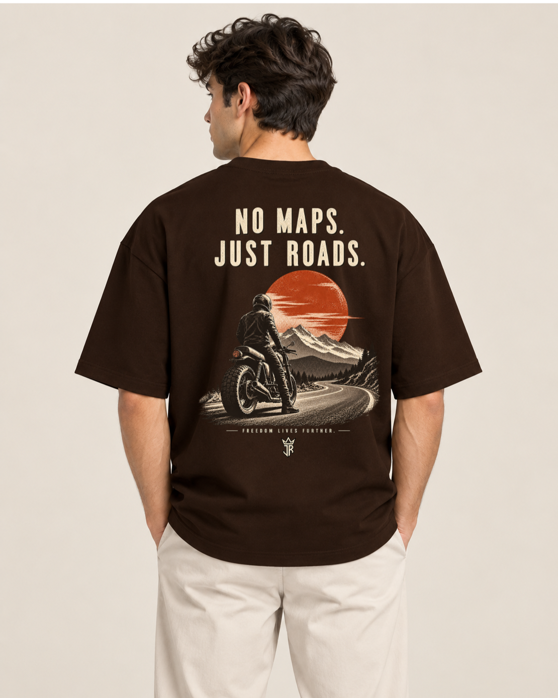 JUST ROADS. Oversized Biker T-Shirt