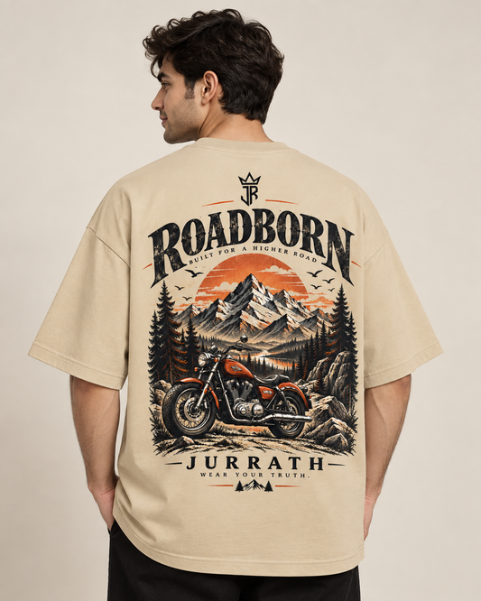 ROADBORN Motorcycle Oversized Graphic T-Shirt