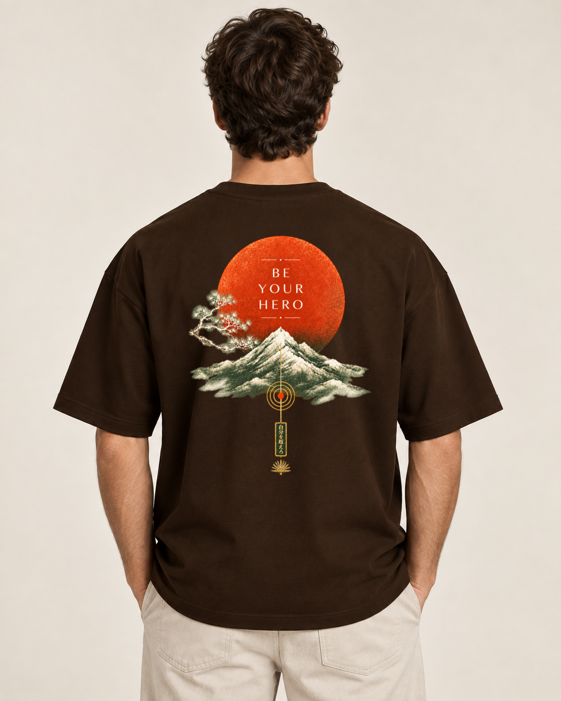 BE YOUR HERO Oversized Graphic T-Shirt
