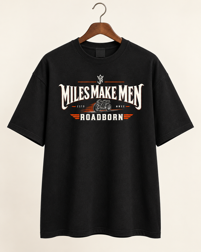 MILES MAKE MEN ROADBORN Oversized Biker T-Shirt
