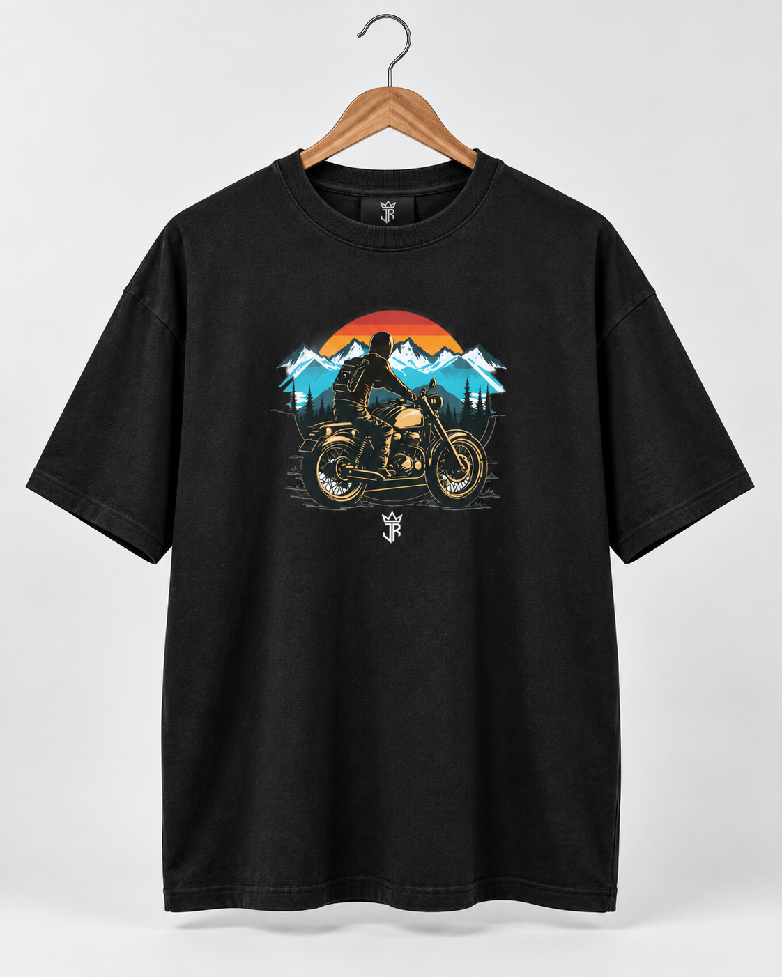 ROADBORN Mountain Rider Oversized Biker T-Shirt