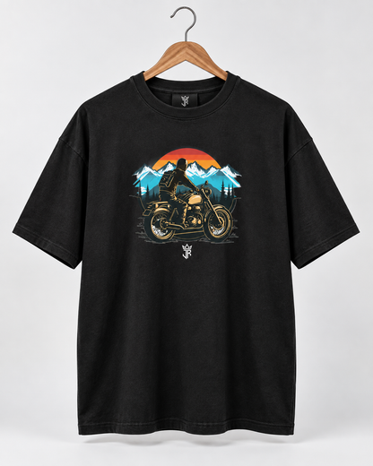 ROADBORN Mountain Rider Oversized Biker T-Shirt