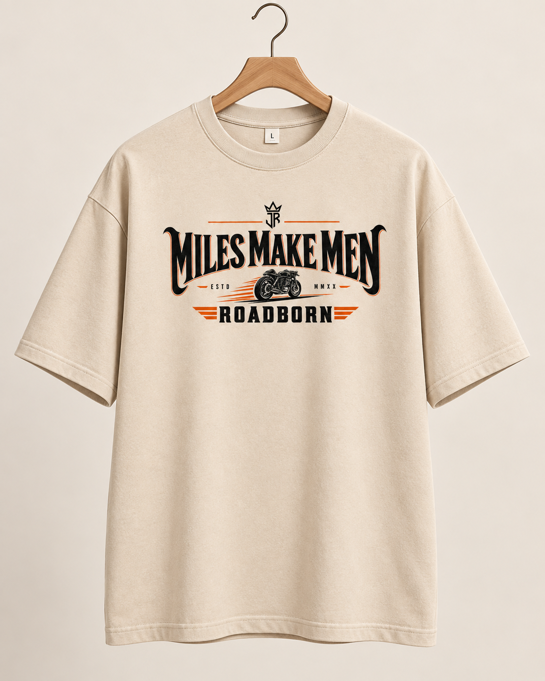 MILES MAKE MEN ROADBORN Oversized Biker T-Shirt