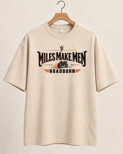 MILES MAKE MEN ROADBORN Oversized Biker T-Shirt