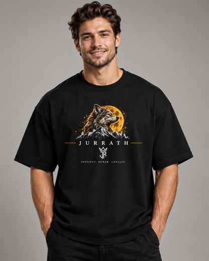 WOLF INSTINCT Oversized Graphic T-Shirt – 220 GSM