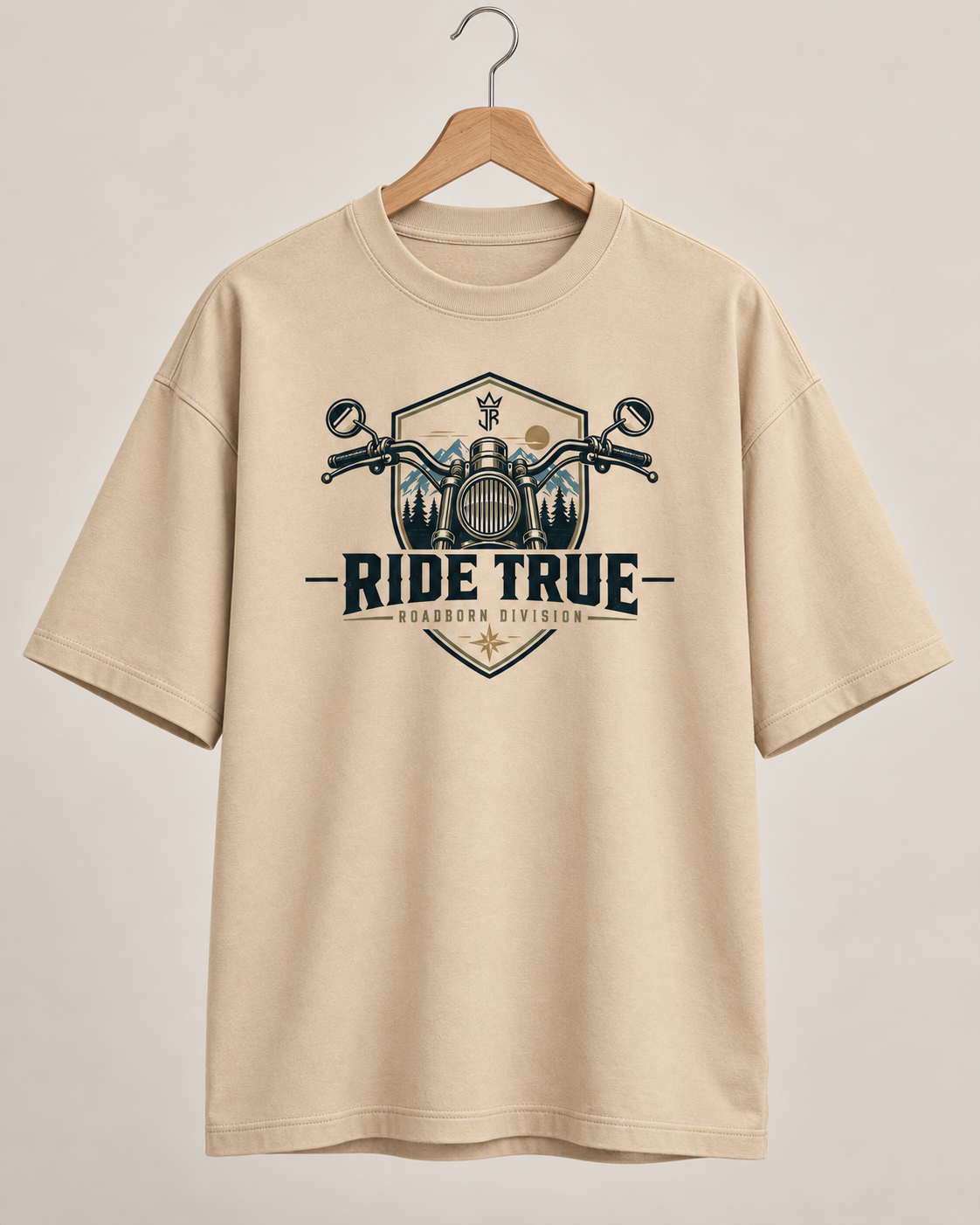 RIDE TRUE – No Maps Oversized Biker T-Shirt