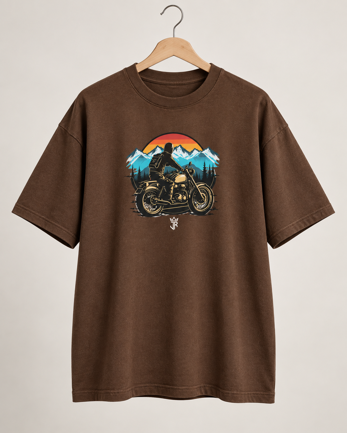 ROADBORN Mountain Rider Oversized Biker T-Shirt