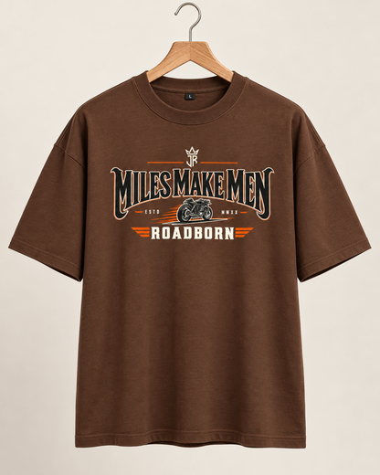 MILES MAKE MEN ROADBORN Oversized Biker T-Shirt