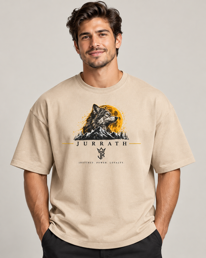 WOLF INSTINCT Oversized Graphic T-Shirt – 220 GSM