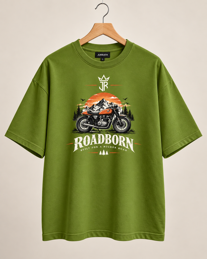 ROADBORN Motorcycle Oversized Graphic T-Shirt