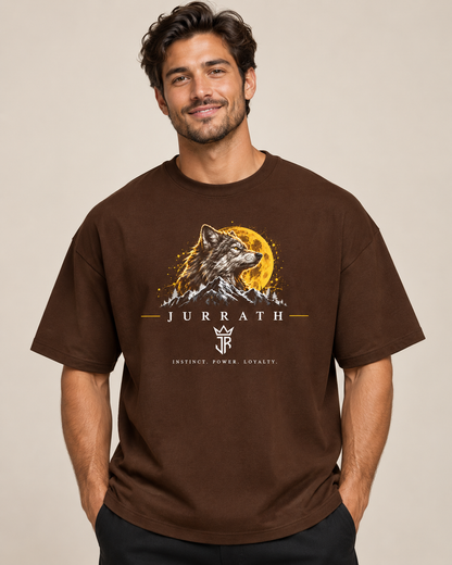 WOLF INSTINCT Oversized Graphic T-Shirt – 220 GSM