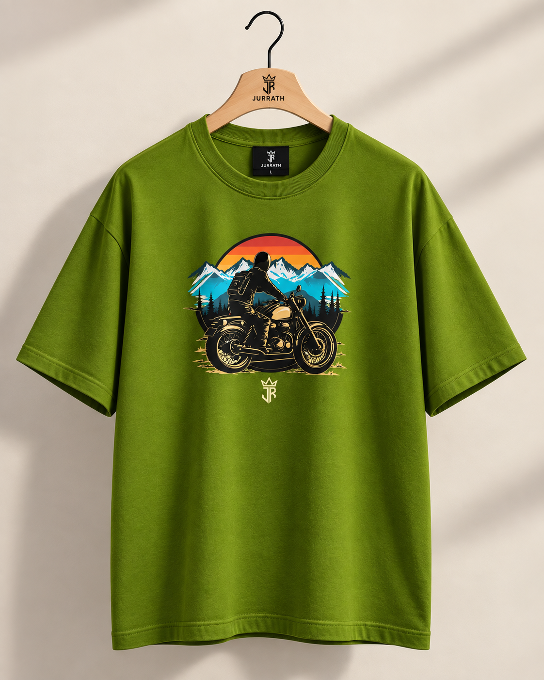 ROADBORN Mountain Rider Oversized Biker T-Shirt