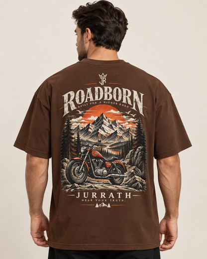 ROADBORN Motorcycle Oversized Graphic T-Shirt